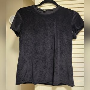 James Perse Black Velvet Short Sleeve Tee